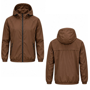 Windbreaker <b>Jacket</b> for <b>Men</b> Lightweight Outdoor Sports Water Resistant Full Zip Hooded Activewear Factory Direct OEM Manufacturer - Product Image 4