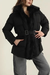 New Design OEM Women's Lightweight Long-Sleeve Water-Resistant Breathable Canvas <b>Sheep</b> <b>Skin</b> Finished Puffer <b>Jacket</b> High Quality - Product Image 2