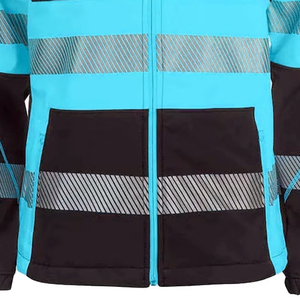 Comfortable High Visibility Professional <b>Reflective</b> with Front Zipper Maximum Protection Lightweight Workwear Safety <b>Jacket</b> - Product Image 3