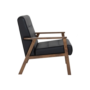 Canapé deux places moderne contemporain en PU, finition noyer, structure en bois massif, canapé compact de style mid-century pour appartement - Product Image 3