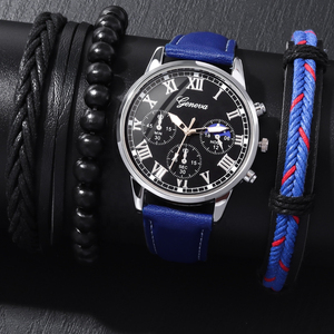 NW1377 Men <b>Black</b> Strap Casual Round Dial Quartz <b>Watch</b> - Product Image 1