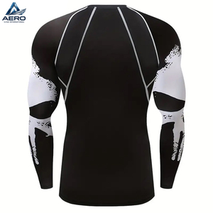 Camiseta Deportiva de Manga Larga con Cuello Redondo para Hombre, Ropa Deportiva Activa, Cómoda, de Secado Rápido, para Gimnasio - Product Image 2