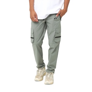 Athletic Nylon Cargo Jogger Pants for Men Lightweight Utility <b>Trousers</b> Zipper Pocket <b>Drawstring</b> Waist Manufacturing Supplier - Product Image 1