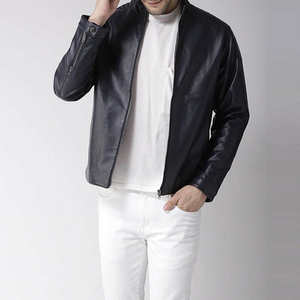 Blouson de moto en cuir de mouton pour homme, col montant, coupe-vent, haute qualité, nouvelle mode, prix raisonnable, vente chaude - Product Image 5