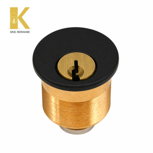 Cylindre de serrure à mortaise 25 mm SC, bronze huilé, laiton massif, pour porte d'entrée - Product Image 2