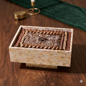 Bandeja decorativa con soporte de chocolate de nácar de tamaño personalizado para vacaciones de Ramadán Eid hecha a mano al por mayor - Product Image 1