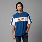 T-shirts Oversize Homme Décontractés en Coton Respirant Streetwear Épaules Tombantes Col Rond Manches Courtes Coupe Décontractée Tendance et en Promotion - Product Image 4