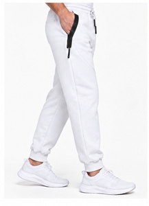 Pantalones Deportivos Blancos para Hombre, Cintura Elástica con Cordón, Estilo Casual, Bolsillos Laterales, Transpirables, Peso Medio, para Otoño - Product Image 5