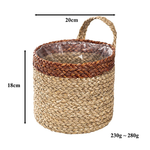 Hanging Garden Storage <b>Baskets</b> Seagrass Planter Stand Flower Pot or Storage Sundries <b>Basket</b> - Product Image 4