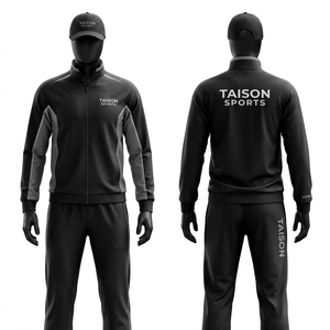 Premium 280 GSM Polyester Interlock Grey Navy Panel <b>Table</b> <b>Tennis</b> Tracksuit Sublimation Print Heat Transfer Custom Logo - Product Image 3