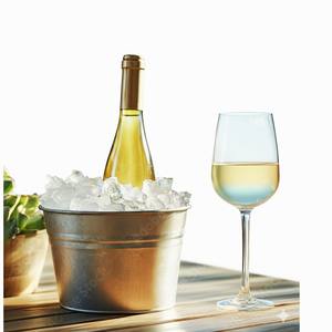 Cubo de vino y champán de acero inoxidable con acabado para bares y barriles, cubo de hielo martillado con pinzas PVD y chapado - Product Image 6