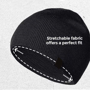 Gorro de Punto Ikhlas Sports con Logotipo en Parche Beige, Gorro de Invierno Unisex, Suave y Cálido, de Poliéster/Algodón Premium para Adultos - Product Image 6