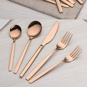Commercial <b>Gold</b> Cutlery Flatware Set Premium Hotel Banquet Dining Tableware Supplier - Product Image 1