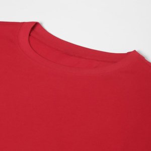 เสื้อยืดผู้ชายสีพื้น คอกลม แขนครึ่ง ผ้าฝ้ายออร์แกนิค 100% ผลิตในอินเดีย ความยาวปกติ เนื้อผ้านิตเนื้อนุ่ม โลโก้ด้านหน้า - Product Image 6