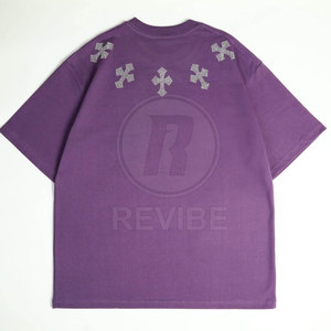 Camiseta de Algodón 100% con Pedrería, Fabricada en Pakistán, Ligera, MOQ Bajo, Color Personalizado, Alta Calidad, Transpirable, para Hombre - Product Image 2