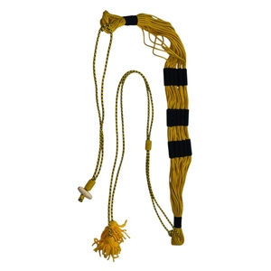 Aiguillette Militar Amarilla y Negra Trenzada para Uniforme Ceremonial - Product Image 1
