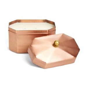 Modern Soy Wax Metal Candle <b>Jar</b> with Wood Lid Premium Home Decor Perfect for Decor and Gift Indian exporter - Product Image 3