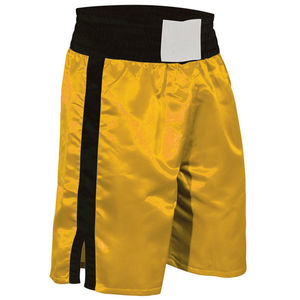 Pantalones Cortos de Boxeo Unisex de Satén Fino de Alta Calidad, Amarillo/Negro, Pantalones Cortos de Boxeo para Adultos, Precio al por Mayor, OEM, Personalizados - Product Image 1