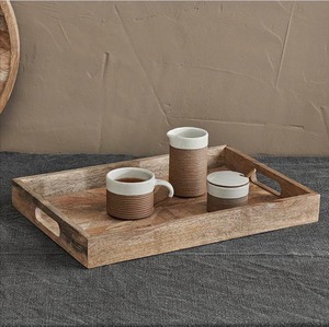 Bandejas de servir indias hechas a mano, increíbles bandejas rectangulares de madera, bandeja tradicional de nuevo estilo, colección para la cocina. - Product Image 1
