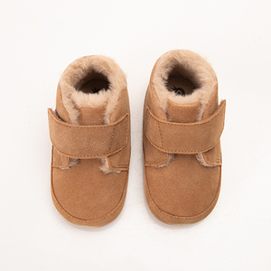 Baby Velvet Ankle <b>Boots</b> Plush Lining Buckle Strap Closure Arch Support Anti-Slip Sole Autumn Winter Warm <b>Slippers</b> 0-6m Shoes - Product Image 4