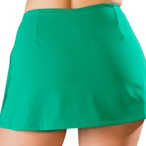 Jupe de sport verte pour femme avec short intégré, respirante, extensible, pour le golf, la course, l'entraînement, le fitness, vêtements de sport performants - Product Image 3