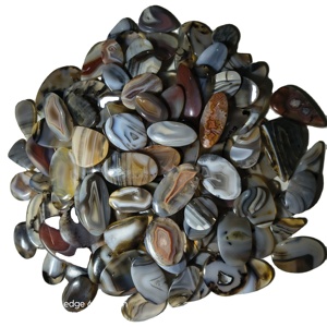 Agate naturelle du Botswana de haute qualité, cabochon de forme mixte, 20-45 mm, 8-12 g, certifiée par un tiers pour la fabrication de bijoux KHUSHI - Product Image 5
