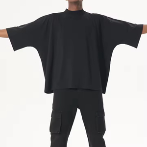 T-shirt vierge pour homme, 100% coton, grammage lourd, couleur unie, col rond, coupe oversize, manches courtes, été, personnalisable, vente en gros - Product Image 4