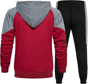 Conjunto Deportivo para Hombre con Bloques de Color, Sudadera con Cierre y Pantalones Jogger, Ropa Deportiva Informal para Correr y Entrenar - Product Image 4