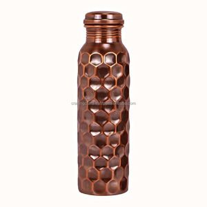 Copper <b>Bottle</b> logo Printed Handmade Copper <b>Water</b> <b>Bottle</b> From India for Sale in <b>Bulk</b> Wholesale Healthy Copper <b>Bottle</b> - Product Image 1