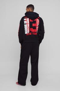 Ensemble de survêtement décontracté d'hiver pour hommes, style streetwear, avec sweat à capuche et pantalon de jogging au design hip-hop - Product Image 2