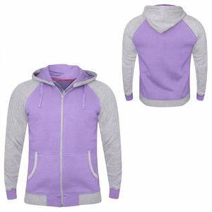 Sudaderas con capucha para hombre, personalizadas, color gris púrpura claro, transpirables, ecológicas, de secado rápido, con cremallera completa, servicio OEM, ropa informal de moda para exteriores. - Product Image 1