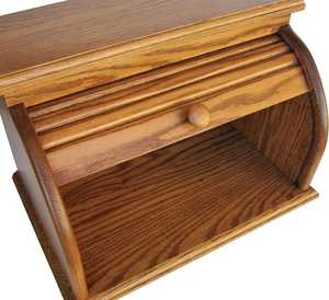 Boîte à pain en bois de qualité supérieure pour comptoir de cuisine, grand conteneur de rangement pour pain, brioches, produits de boulangerie, design rustique style ferme - Product Image 4