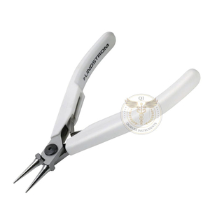 Round Nose Tipped Pliers with Synthetic Handle White Stainless Steel Round Nose Pliers Plastic Grip Standard Tip <b>Precision</b> <b>Tool</b> - Product Image 1