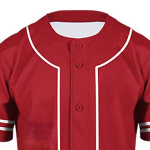 Mens 6 Button Front Baseball Style Jersey Short Sleeve <b>Athletic</b> Team Shirt Casual Sports Wear Top White Trim Design - Product Image 6