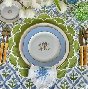 Set de table artistique en lin brodé pour la décoration de table de réception de maison neuve à domicile – Vente en gros - Product Image 5