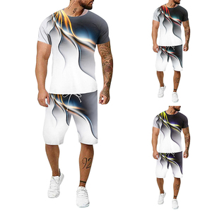 Ensemble Sportif Décontracté Personnalisé pour Homme avec Impression 3D – T-shirt et Short 2 Pièces Marque Homme – Manches Courtes Été Décontracté Léger - Product Image 2