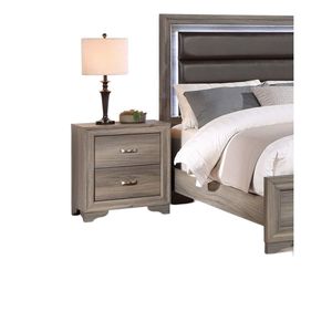 Comodino Moderno in Legno con 2 Cassetti, Arredamento per Camera da Letto - Product Image 6