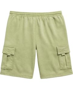 กางเกงขาสั้นคาร์โก้สีเขียวมะกอกอ่อนสำหรับผู้ชาย เอวยางยืด มีเชือกผูก เอวสม็อค สไตล์ลำลอง สตรีทแวร์ มีกระเป๋าข้าง กางเกงขาสั้นฤดูร้อน รับผลิตแบบ OEM - Product Image 2