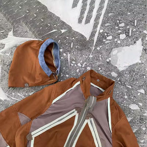 Vente en gros de sweats à capuche pour hommes effet délavé, streetwear de haute qualité, vestes 100% coton zippées, vestes courtes zippées coupées et cousues, vestes de survêtement courtes - Product Image 6