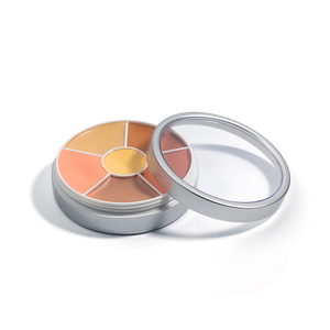 Palette de correcteur de teint en crème en boîte ronde de 6 couleurs, palette de contour et d'illuminateur professionnelle à longue tenue pour corriger les imperfections - Product Image 1