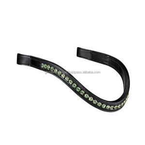 Bandes de sourcils en cuir d'équitation pour femmes, qualité supérieure, cristaux scintillants, strass, Design personnalisé, disponible en vente en gros - Product Image 1