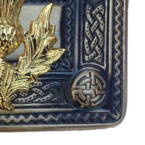 Suministro al por mayor: Hebilla de alta calidad con acabado antiguo y cardo dorado para cinturón celta, accesorios de vestir 2026 - Product Image 2