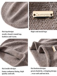 Luxury <b>Beanie</b> Premium Knitted Winter Hat Soft Warm Ribbed Cuffed <b>Skull</b> Cap Custom Embroidered Logo Unisex Headwear - Product Image 5