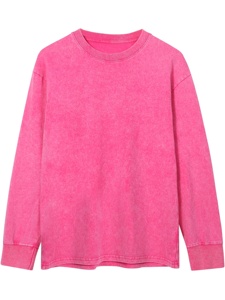 Wholesale Oversized Long Sleeve Graphic Cotton <b>T</b> <b>Shirt</b> Contrast Panel Crew Neck Casual Tee for <b>Men</b> - Product Image 1