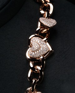 Collar con Colgante de Ala de Corazón, Cadena con Incrustaciones de Moissanita, Chapado en Oro Rosa, Plata de Ley 925, Joyería Hip Hop para Fiesta - Product Image 3