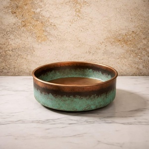 Lavabo de cobre de lujo, pieza artística de cobre, lavabo de cobre de diseño elegante, lavabo de cobre de alta calidad en metal. - Product Image 4