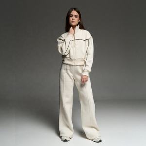 Ensemble de survêtement pour homme en coton pur épais, 100% coton, neuf, personnalisé, délavé, effet vieilli, 2 pièces, vente en gros, pas cher, hiver - Product Image 3