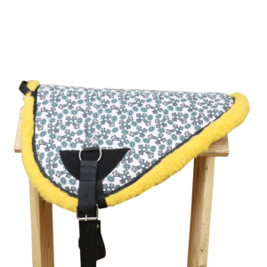 Horse Riding Bareback Saddle Pad Stirrup Matching Girth <b>Memory</b> <b>Foam</b> <b>Cushioned</b> <b>Seat</b> Yellow - Product Image 2