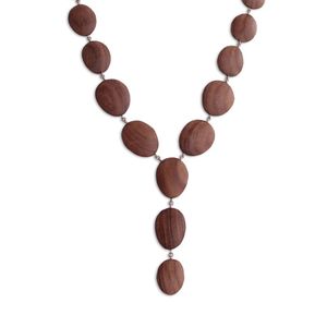 Collar de Cruz de Madera Ecológico para Mujer, Accesorios de Moda de Cristal, Joyería - Product Image 4