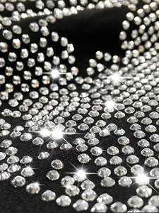 เสื้อยืดผู้ชายสไตล์สตรีทแวร์ Y2K ปี 2026 ผ้าคอตตอนเจอร์ซีย์เนื้อหนา พิมพ์โลโก้ตามสั่ง ประดับคริสตัล 3 มิติ ทรงโอเวอร์ไซส์ ไหล่ตก - Product Image 3